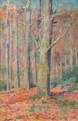 E. Phillips Fox, Autumn Leaves Study, c.1899-91, oil on canvas