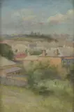 Jane R. Price, Towards the Town, oil on canvasboard