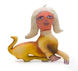 Mirka Mora, Sphinx, hand painted soft sculpture