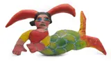 Mirka Mora, Little Mermaid, 1971, hand painted soft sculpture
