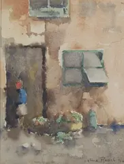 Elma Roach, The Girl From Auvergne, 1926, watercolour on paper