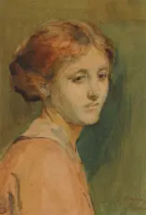 Dora Meeson, Head Study, 1911, watercolour on paper