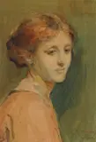 Dora Meeson, Head Study, 1911, watercolour on paper