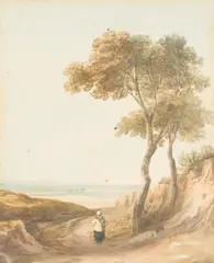 Landscape, After John Varley by Georgiana McCrae, watercolour on paper, sold Oct 2019