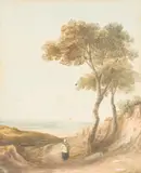 Georgiana McCrae, Landscape, After John Varley, watercolour on paper