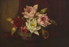 Evelyn Baxter, Magnolias, oil on canvas