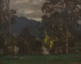 Aileen Dent, Dark Landscape, oil on canvas