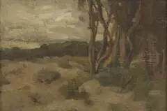 Mary Meyer, Near Black Rock, oil on wood