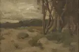 Mary Meyer, Near Black Rock, oil on wood