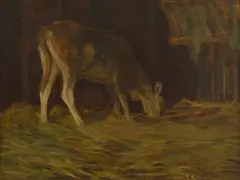 Kate Stanley Wilkinson, The Jersey Calf, oil on panel