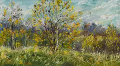 Tessa Perceval, Autumn Wind on Hampstead Heath No.2, 1971, oil on canvas