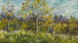 Tessa Perceval, Autumn Wind on Hampstead Heath No.2, 1971, oil on canvas