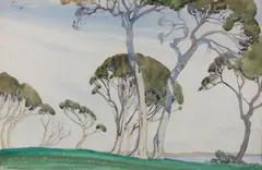 Anne Montgomery, Melaleuca on Churchill Island, watercolour on paper