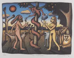Reg Mombassa, The Temptation, lithograph 131/200
