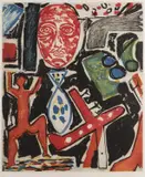 Graham Fransella, Large Face, 1985, etching 1/25