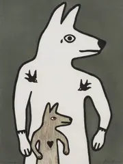 White Bird by Rona Green, linocut 34/40, sold Jun 2019