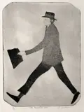 Robert Dickerson, The Businessman, etching 17/30