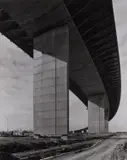 Wolfgang Sievers, Westgate Bridge, Melbourne, Vic, Construction: John Holland,, 1971, silver gelatin photograph
