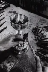 Wolfgang Sievers, Craftsman Working On A Chalice At Albion Metalware, Melbourne, Australia, 1948, silver gelatin photograph