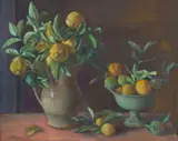 David Edgar Strachan, Still Life with Lemons, oil on board