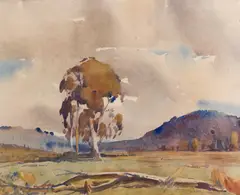 Untitled Landscape by Penleigh Boyd, watercolour on paper, sold Jun 2019