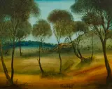 The Miners by Pro Hart, oil on board, sold Jun 2019