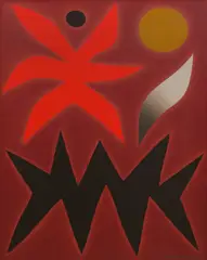 John Coburn, Spirit of Fire, oil on board