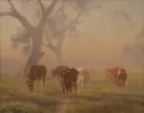 Jan Hendrik Scheltema, Misty Morn, oil on canvas