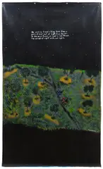 Ian Abdulla, Riding Home from Football at Night, 2000, acrylic on canvas