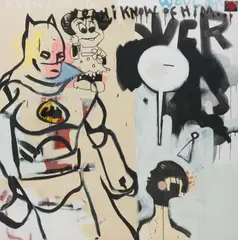 Anthony Lister, The Birthday Guide, 2004, mixed media on canvas
