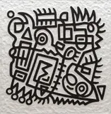 Justin Feuerring, DMT Bird, 2019, etching on polystyrene and enamel
