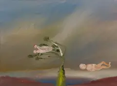 Sidney Nolan, Baptism, 1977, enamel on hardboard