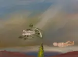 Baptism by Sidney Nolan, 1977, enamel on hardboard, sold Jun 2019