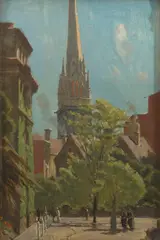 St Patrick's Cathedral by Robert Taylor-Ghee, oil on board, sold Jun 2019