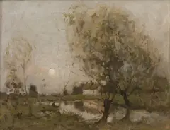 A Quiet Stream by William Beckwith McInnes, oil on canvas, sold Jun 2019