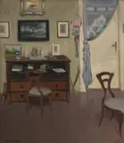 Jenő Edvi Illés, Studio Interior, oil on canvas
