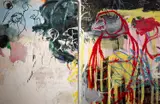 Guy Maestri, Bird in the Hand,, 2007, oil and pencil on canvas and linen (diptych)