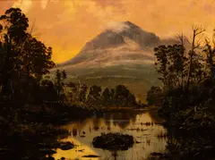 Haughton Forrest, Mount Pelion Tasmania, Oil on board.
