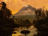 Haughton Forrest, Mount Pelion Tasmania, Oil on board.