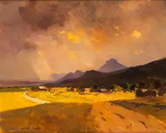 William Rubery Bennett, Road to Mount Lindesay, Oil on canvas.
