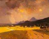 William Rubery Bennett, Road to Mount Lindesay, Oil on canvas.