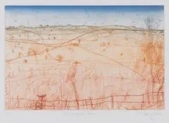 New England Poem by John Olsen, 1995, etching 12/50, sold Apr 2019
