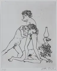 Untitled by Arthur Boyd, 1971, etching 22/50, sold Apr 2019