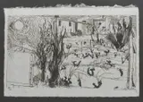 Brett Whiteley, The Back of Asylum St. Remy, 1983, etching 89/100