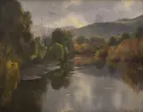 Ernest Buckmaster, River View, oil on linen