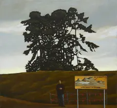 Distant View by David Keeling, 2000-01, oil on linen, sold Mar 2019