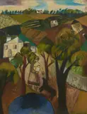 Jill Noble, The Woman and the Wolf, 1990, oil on canvas