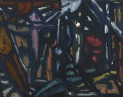 Roger Kemp, Untitled c. 1960's, enamel on board
