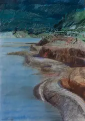 Michael Shannon, Thompson Dam River Project, 1984, pastel on paper