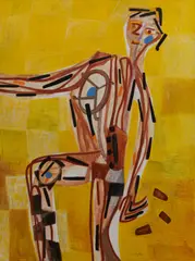 Mark Schaller, Mechanical Man, 2001, oil on canvas